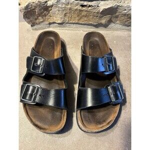 Birkenstock Arizona - Double Buckle Black Oiled Leather EU 41 (Unisex W 10 M 8)